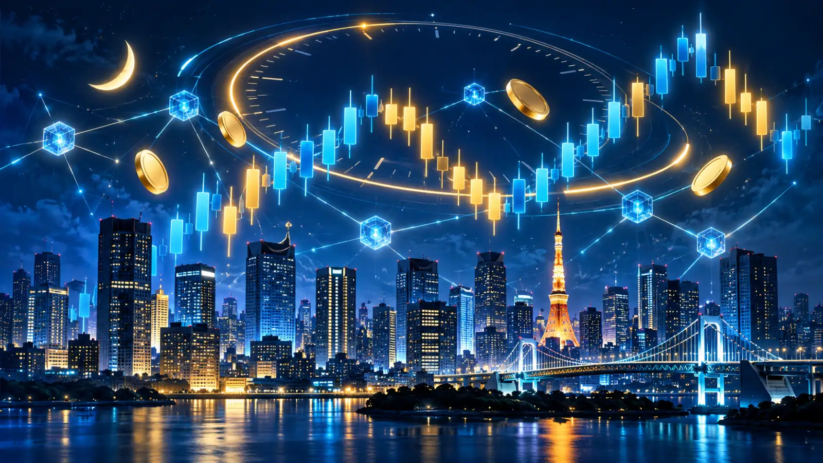 株価の「DEX」とは：日本株・日経225を24時間取引できるDEXの無期限先物のイメージ